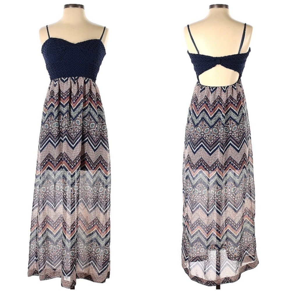 Silhouette Open Back Maxi Dress | SIZE S